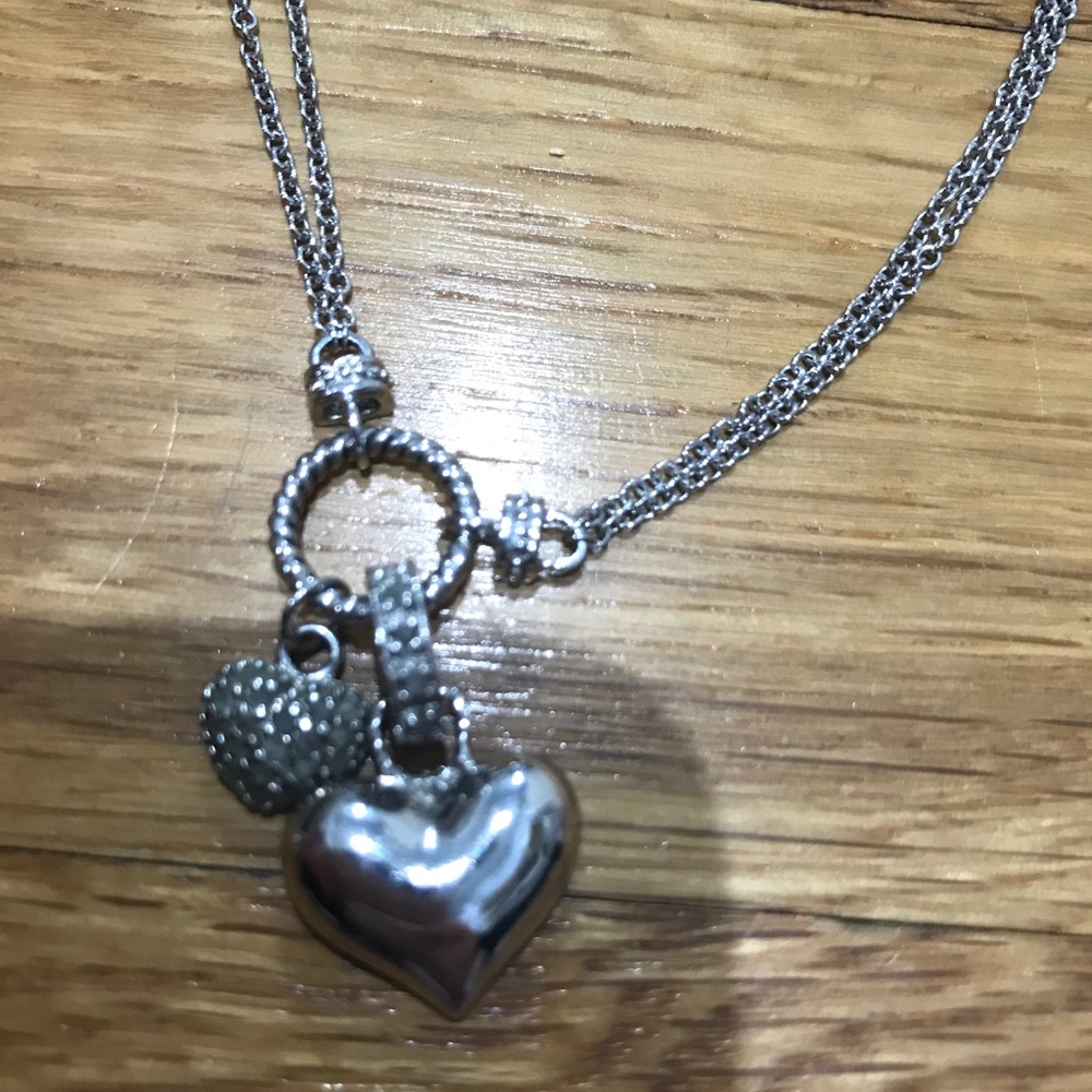 Double heart necklace